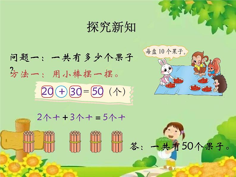 北师大版数学一年级下册 5.1 小兔请客 课件第3页