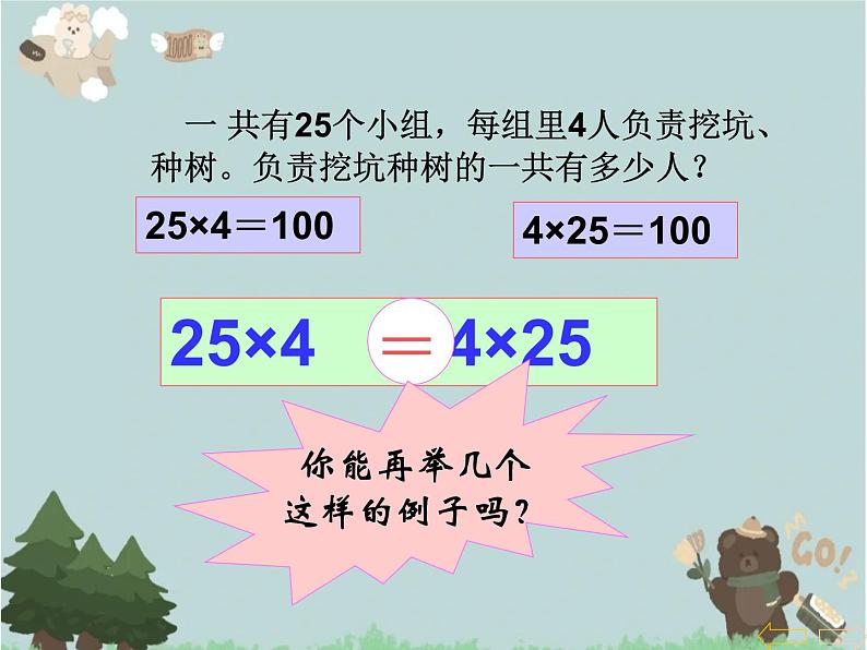 2021-2022学年青岛版数学四年级下册 三 快乐农场 运算律 信息窗一(乘法交换律) 课件第4页