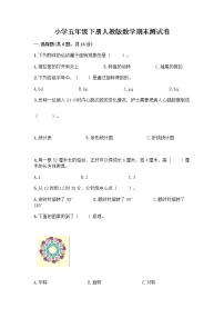 小学五年级下册人教版数学期末测试卷及答案（全优） (3)