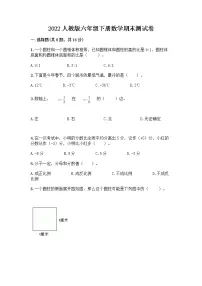 2022人教版六年级下册数学期末测试卷附答案(完整版)