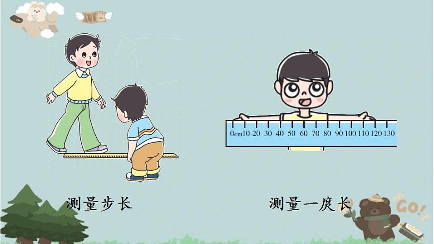 2021-2022學(xué)年青島版數(shù)學(xué)一年級(jí)下冊(cè) 結(jié)合與實(shí)踐 我們身上的小尺子 課件第7頁(yè)