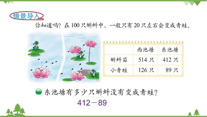 北师大版数学二年级下册 第五单元 加与减 第5课时 小蝌蚪的成长 课件02