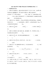 2021-2022学年下学期六年级数学总复习专项训练数与代数(二)(人教版,含答案)