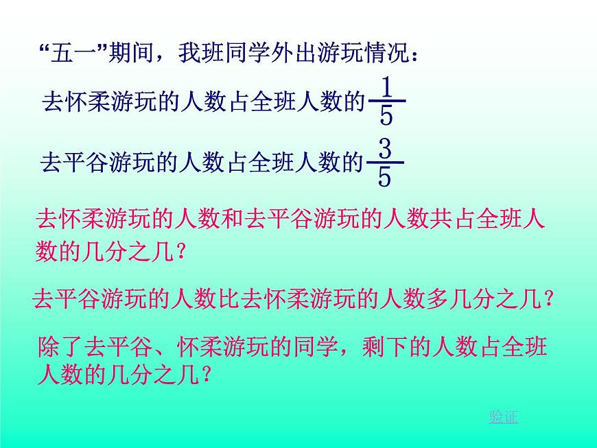 五年級(jí)下冊(cè)數(shù)學(xué)課件 5.1 同分母的分?jǐn)?shù)加法和減法 北京版第6頁(yè)