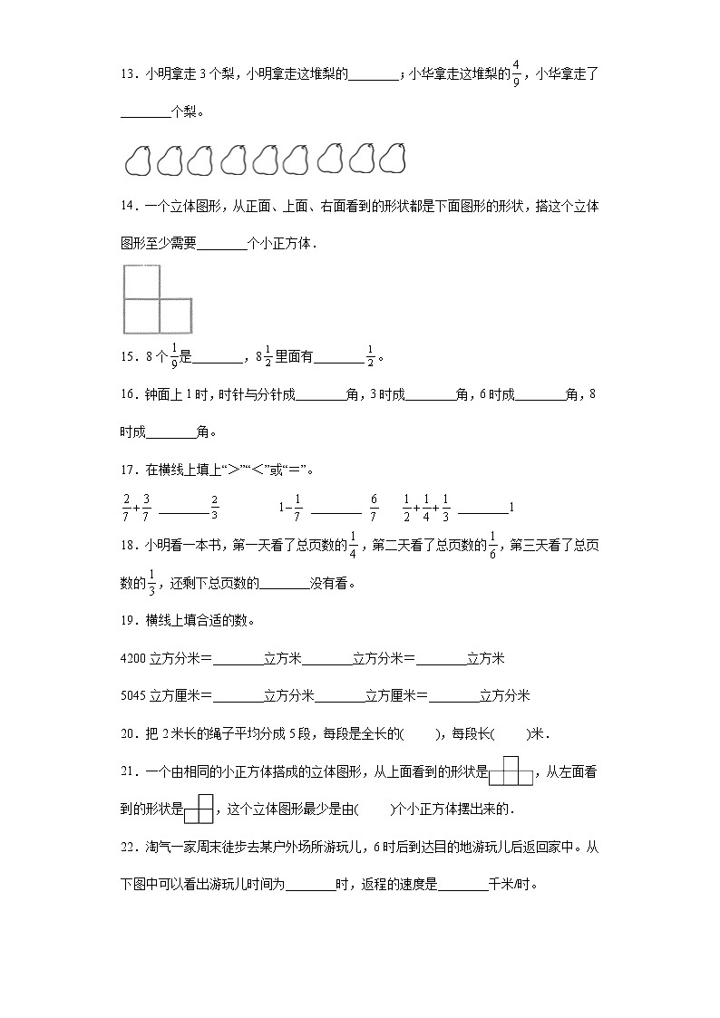 基础知识填空题专项练(试题)-五年级下册数学人教版第2页