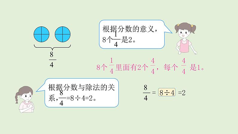 五年级下册数学课件 - 4.5把假分数化成整数或带分数 - 人教版(共10张PPT)04
