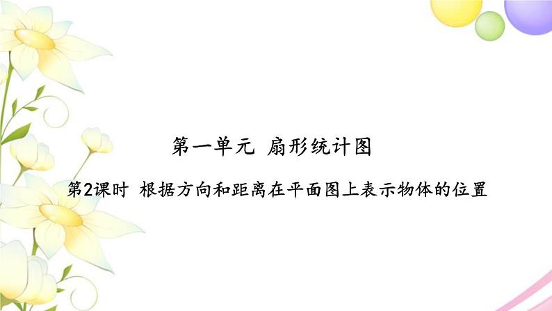 苏教版六年级数学下册第五单元确定位置第2课时根据方向和距离在平面图上表示物体的位置习题课件第1页