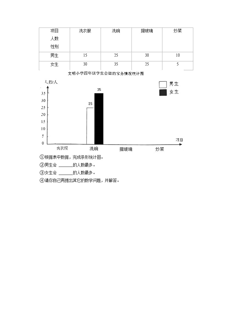 河北省唐山市路南区2020-2021学年四年级下学期期末数学试卷(含答案)第3页