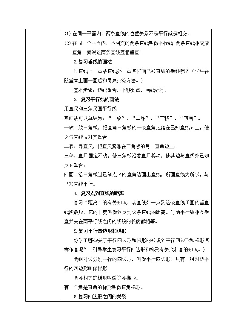 人教版数学四年级上册9.4《平行四边形和梯形》课件+教学设计02