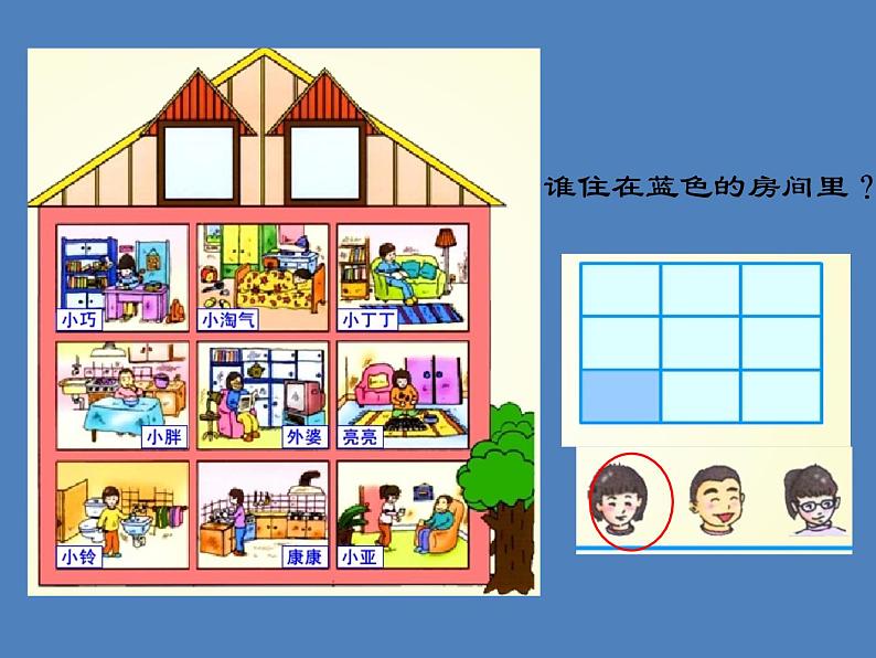 一年级下册数学课件-5.2 上 中 下 左 中 右 ▏沪教版 (共15张PPT) (1)第4页