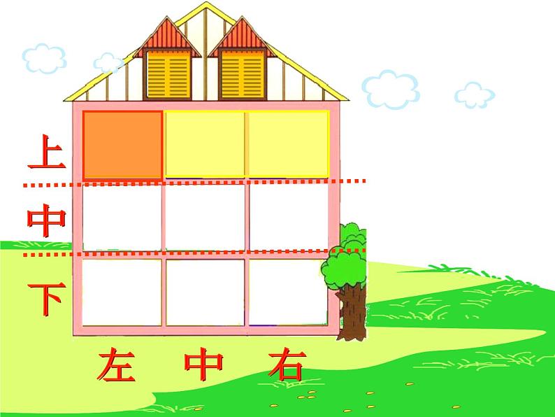 一年级下册数学课件-5.2 上 中 下 左 中 右 ▏沪教版 (共14张PPT)03
