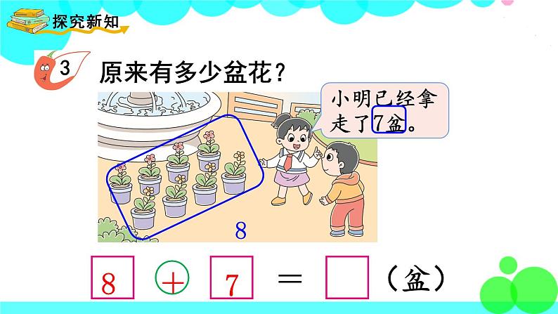 西师大版数学1年级上册 第五单元 20以内的进位加法 第4课时 8加几(2) PPT课件第3页