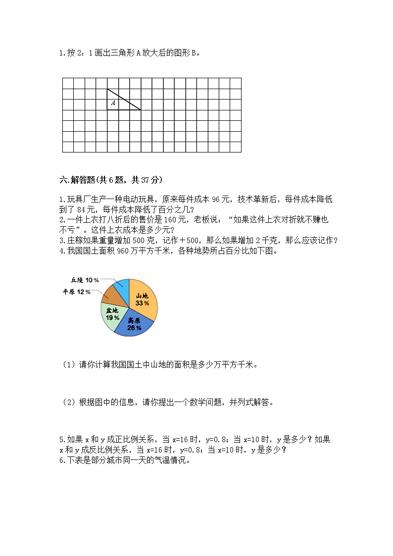 小学六年级下册数学期末测试卷精品【全优】第3页