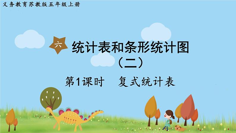 苏教版数学五年级上册 6.1 第1课时 复式统计表 PPT课件+教案01