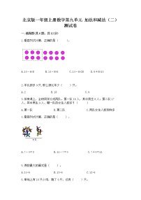 小学数学北京版一年级上册九 加法和减法（二）精品达标测试