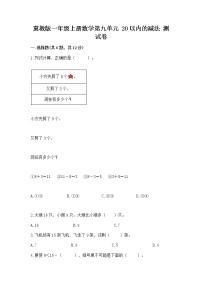 冀教版一年级上册九 20以内的减法当堂检测题