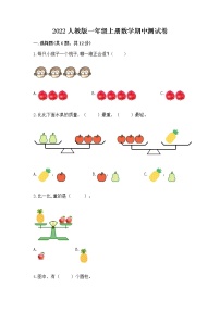 2022人教版一年级上册数学期中测试卷及完整答案（有一套）