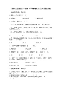 北师大版数学六年级下学期期末综合素养提升卷精品