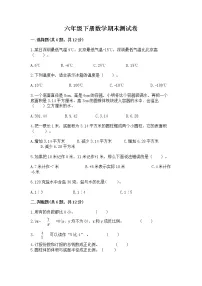 六年级下册数学期末测试卷（综合题）