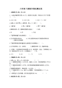 六年级下册数学期末测试卷附答案【综合卷】