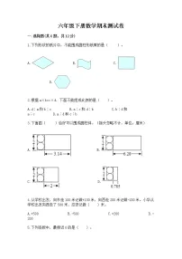 六年级下册数学期末测试卷含答案(综合卷)