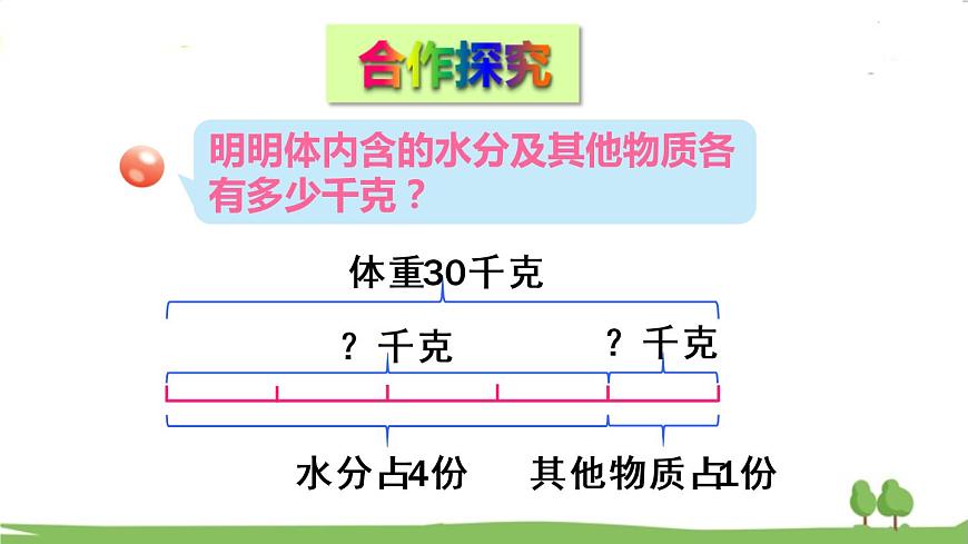 青島版六年級數(shù)學(xué)上冊 四 人體的奧秘——比 信息窗2 按比例分配 PPT課件第5頁