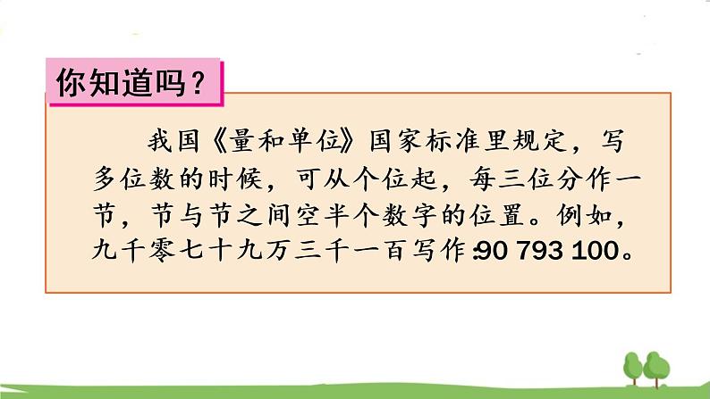 青岛版4年级数学上册 一 大数知多少——万以上数的认识 信息窗2 万以上数的写法 PPT课件第6页