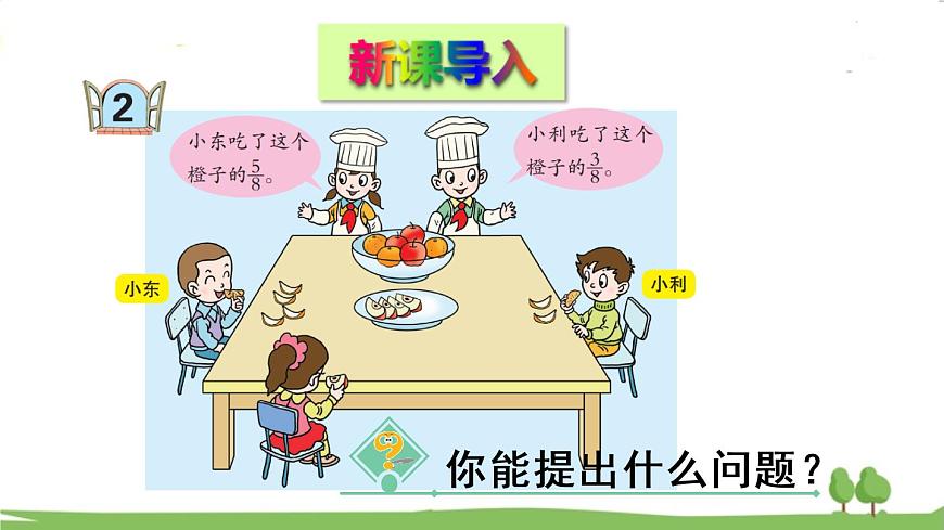 青島版3年級數學上冊 九 我當小廚師——分數的初步認識   信息窗2 簡單分數的大小比較 PPT課件第2頁