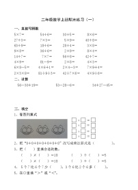 二年级数学上册期末练习