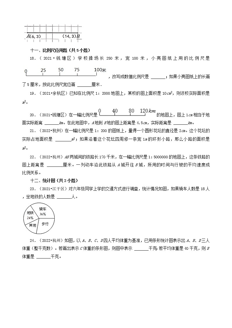 浙江省杭州市三年(2020-2022)小升初数学卷真题分题型分层汇编-06填空题(基础提升)第3页