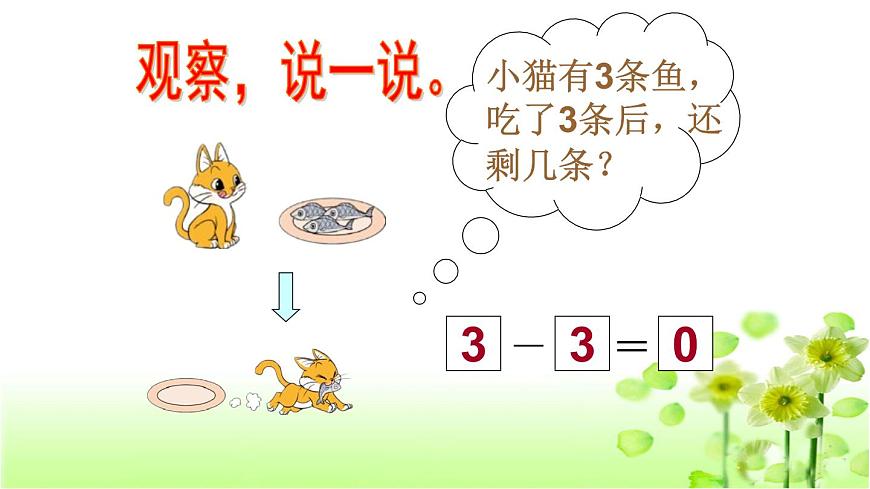【精創(chuàng)課件】小學數(shù)學一年級上冊3.3 可愛的小貓-教學課件(北師大版)第4頁