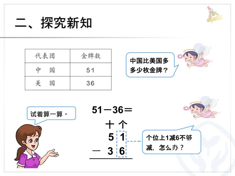 二年级数学上册教学课件-2.2.2退位减3-人教版(共10张PPT)03