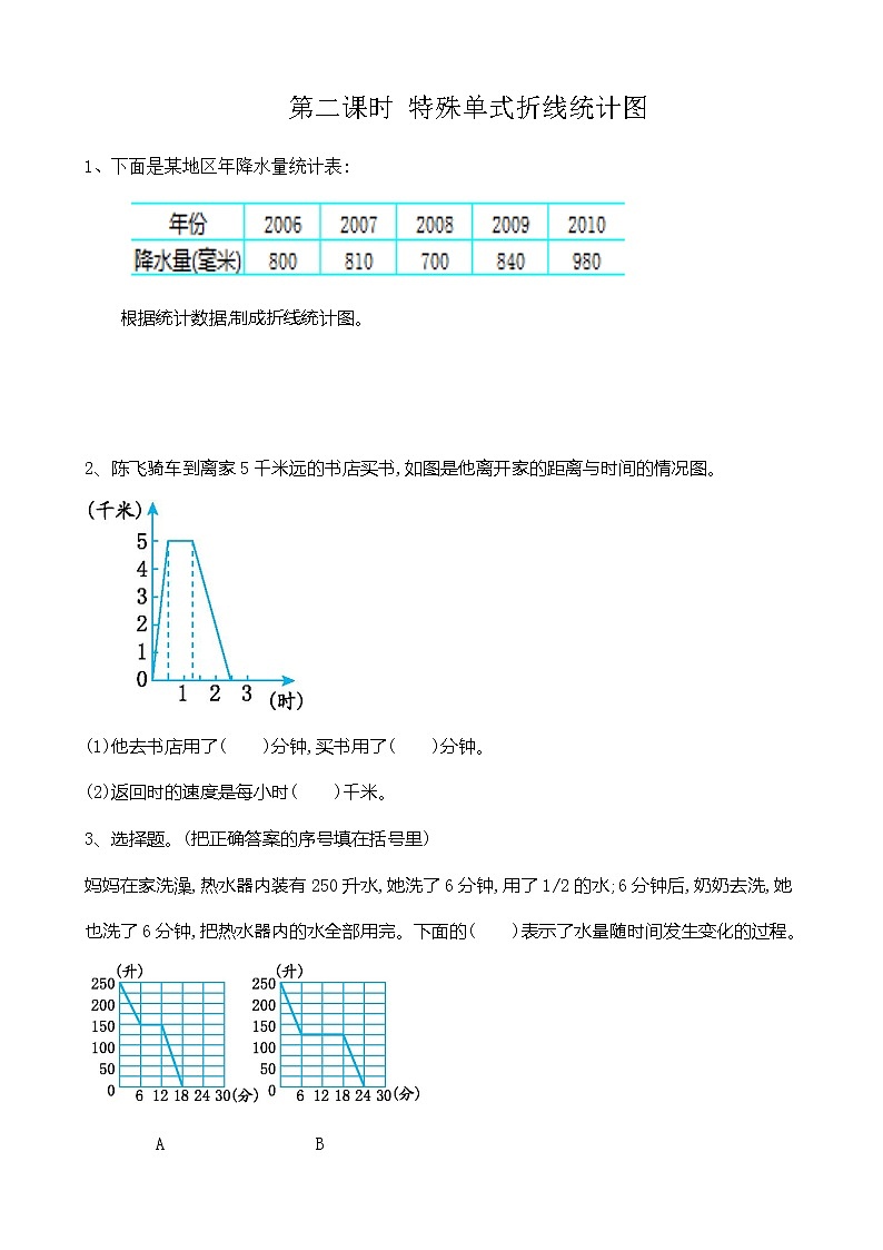7.2 特殊单式折线统计图第1页