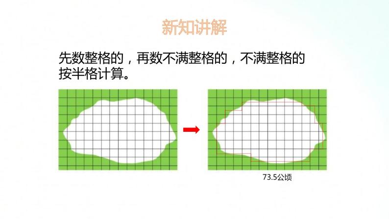 苏教版数学五年级上册 2.6数图形法求不规则图形的面积 课件06