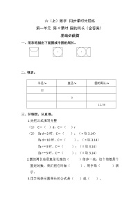 北师大版六年级上册一 圆4 圆的周长精品随堂练习题