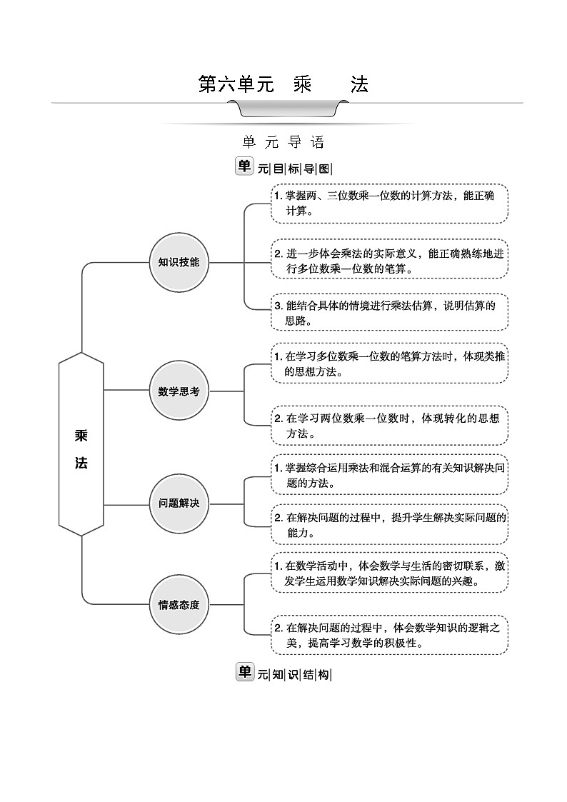 北师大版三年级数学上册第6单元乘法课时教案01