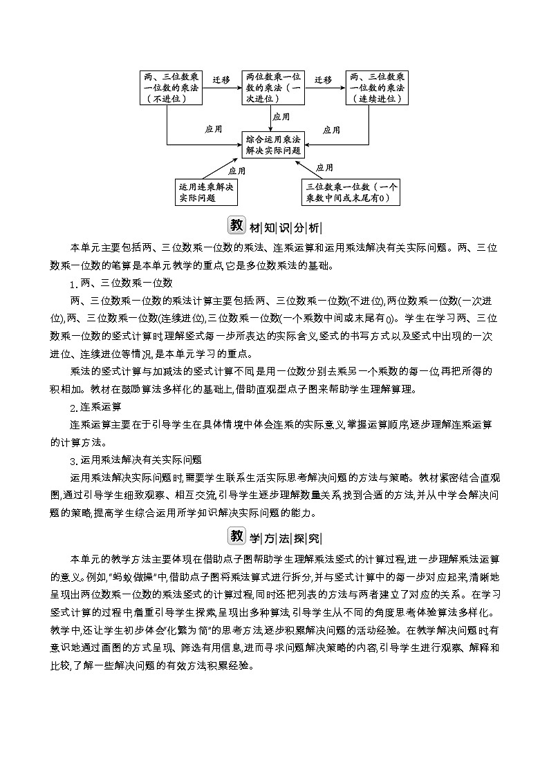 北师大版三年级数学上册第6单元乘法课时教案02