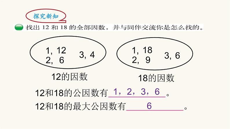 北师大版五年级数学上册第5单元5.5.6找最大的公因数课件03