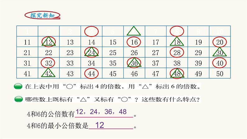 北师大版五年级数学上册第5单元5.5.8找最小的公倍数课件03