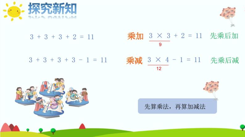 二年级数学上册教学课件-4.2.3   乘加、乘减5-人教版(共10张PPT)05