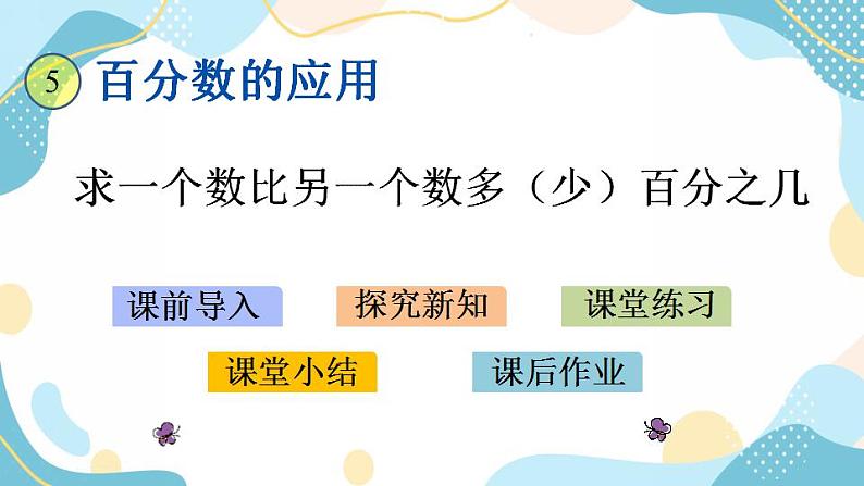 冀教版6上数学 5.1 求一个数比另一个数多(少)百分之几 课件01
