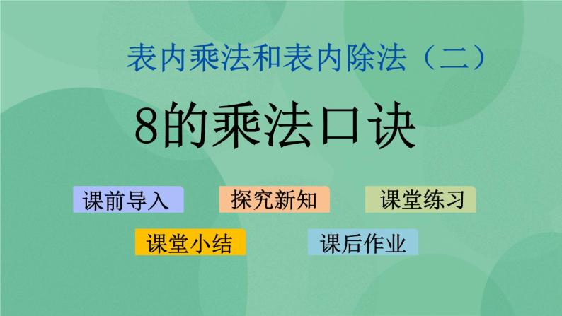 苏教版2上数学 6.4 8的乘法口诀  课件+教案+练习01