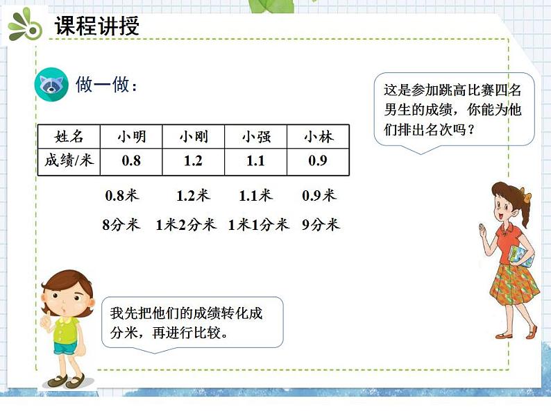 小学数学人教版三年级下册数学 7.1认识小数课件(共18张PPT)07
