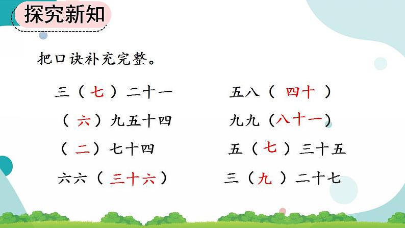9.2 表内乘法 课件+教案+练习08