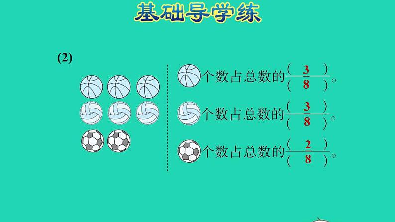 2022三年级数学下册第7单元分数的初步认识二第3课时认识一个整体的几分之几习题课件1苏教版04
