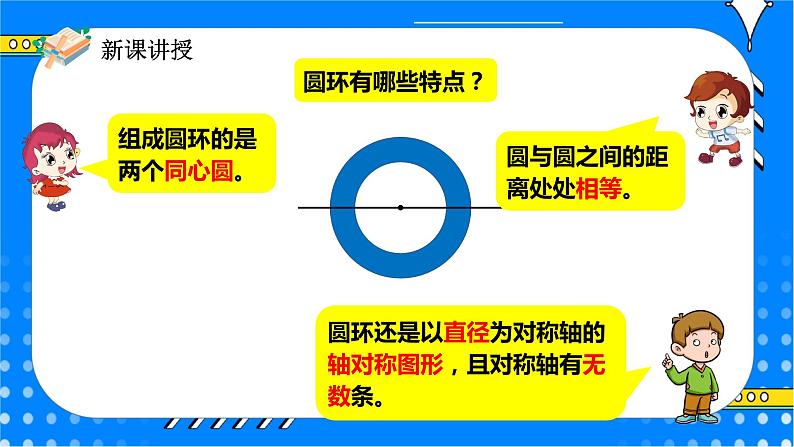 冀教版小学数学六年级上册4.2.4《圆环的面积》课件第5页