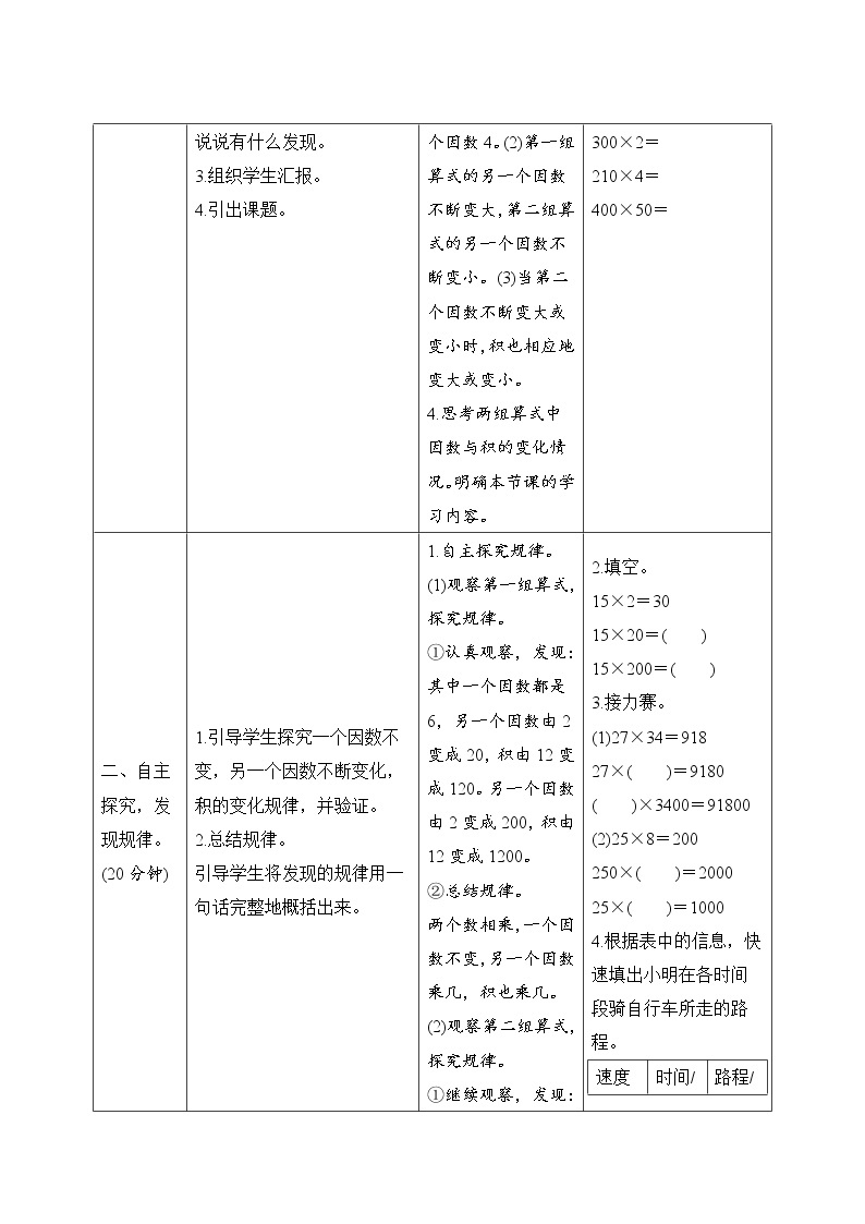 4.1.3《积的变化规律》导学案设计02