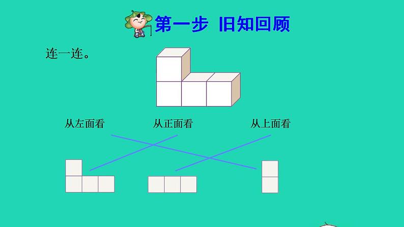 2022五年级数学下册第1单元观察物体三第1课时根据一个方向观察到的平面图形拼摆立体图形预习课件新人教版第2页