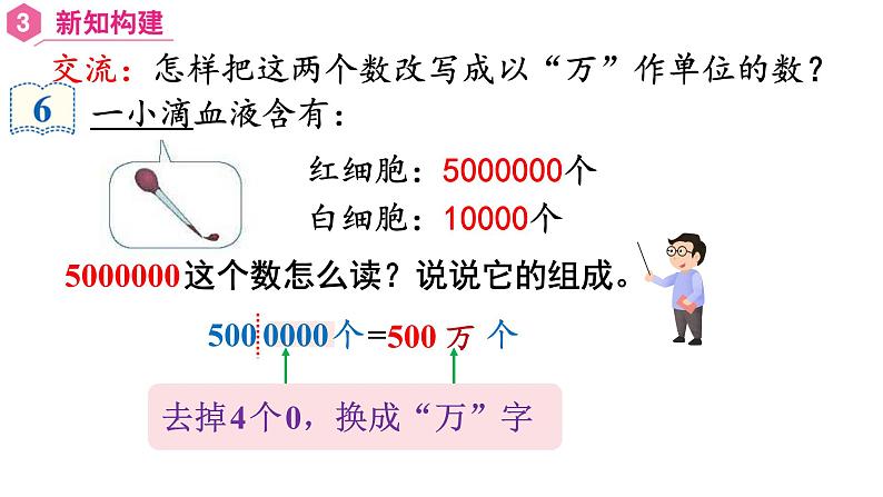 【同步备课】第5课时 将整万数改写成用“万”作单位的数(课件)四年级数学上册(人教版)第8页