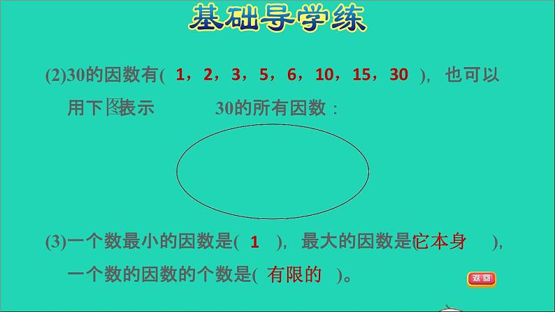 2022五年级数学下册三因数与倍数第1课时因数与倍数找一个数的因数和倍数的方法习题课件苏教版04